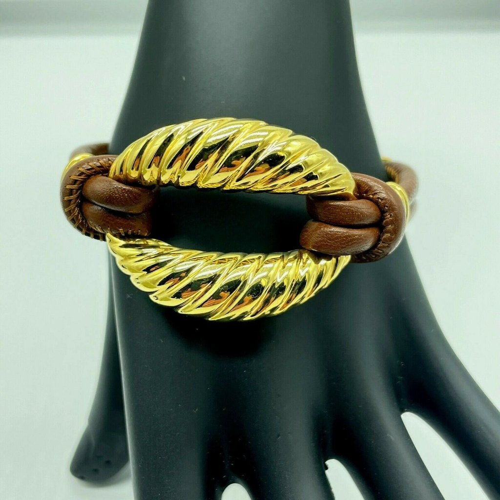 Milor Italy Bronze Brown Leather Bracelet 29$